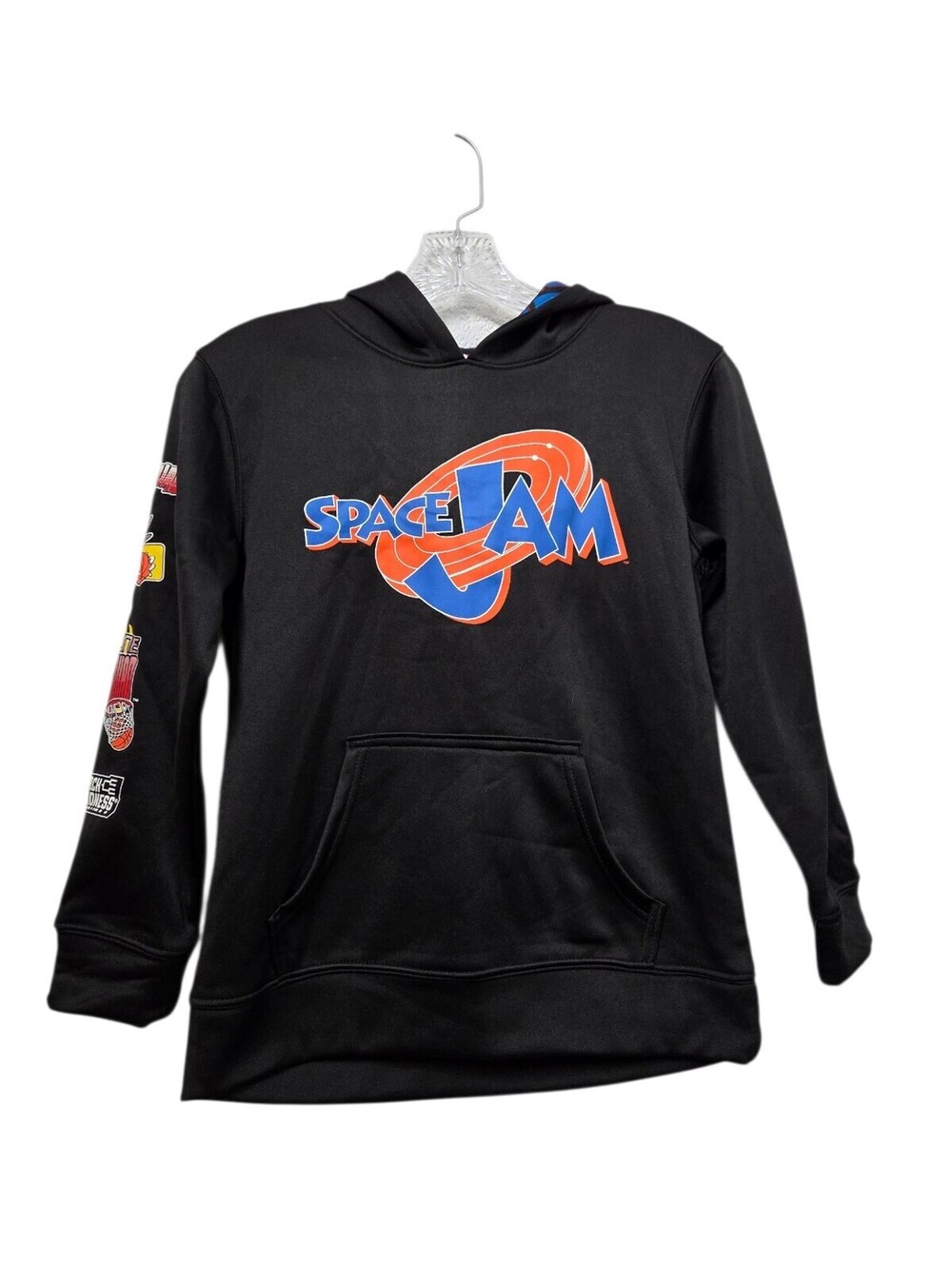 Champion Space Jam Boys black pullover hoodie size M Nwt